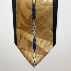 Clericci Men’s Necktie, Gold & Blue, NWOT